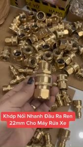Khớp NỐI NHANH ĐẦU RA ren 22mm lỗ trong 15-cốt 1/4 cho máy rửa xe