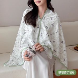Khăn Choàng Cotton Nguyên Chất Mùa Đông Cho Bà Bầu JOYNCLEON Quần Áo Cho Con Bú Quần Áo Mặc Nhà Mùa Đông Chống Lạnh Không Cần Ủi