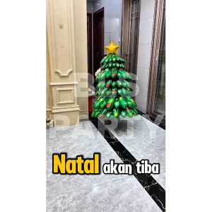 Balon Foil Pohon Natal 4D Dekorasi Christmas Tree Jumbo Tinggi 130cm