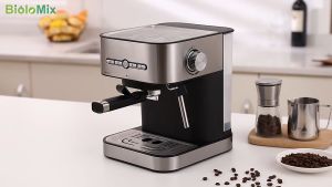 Máy pha cafe Espresso kết hợp sục tạo bọt sữa Cappuccino thương hiệu của mọi gia đình BioloMix CM6866 công suất 1050W ngắn chứa nước 1.5L áp suất 20 bar (Bảo hành 12 tháng)