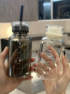 Di Động Công Suất Lớn Cân Thời Gian Cốc Thủy Tinh Chịu Nhiệt Hình Tròn Cà Phê Uống Nước Cốc Nước Dành Cho Các Cặp Đôi Phong Cách Nhật Bản