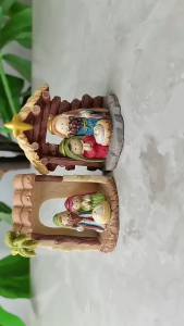Holy Family Figurine Showpiece Christmas Religious Crib Figurine Resin for Desktop Living Room Xmas Party Decoration Gift