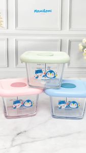 Momi Homi Food Container Kaca ( 3056 & 3057 ) Wadah Tempat Penyimpanan Makanan Anak Bayi Berbahan Kaca Premium Kapasitas 140 Sampai 200 ML Dengan Tutup Silikon Premium BPA FREE Food Grade Dapat Disterilisasi Sangat Aman Untuk Menyimpan Semua Jenis Makanan