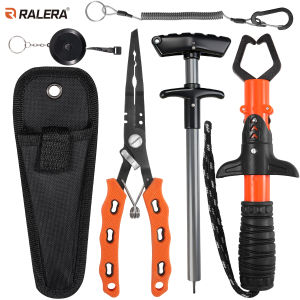 Lure Fishing Equipment: Fishing Pliers Fish Gripper Hook Remover Retractable Rope Complete Set Essential for Fishing Tackle