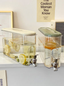 Large Capacity Transparent Cold Water Pot with Tap for Summer Home Use Fruit Tea Cold Soaking Bottle Juice Drink Storage Bucket