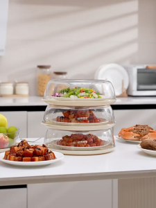 Nearra Tudung Saji Insulation Storage Tray Penutup Makanan Stackable Dish Cover Dustproof Food Cover