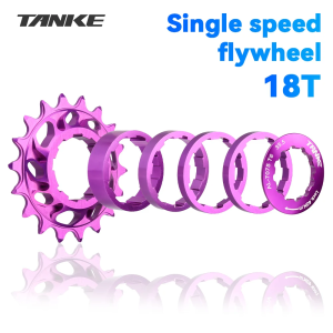 TANKE-Single Speed Flywheel Conversion Kit18THG Cassette CogMTB Road Bike Sprocket for Freewheel Chain7075 aluminum alloy