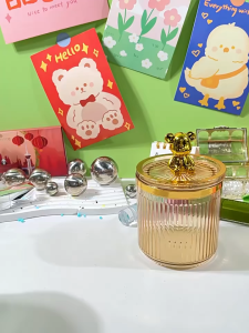 MLADEN Sealed Plastic Storage Box Transparent Cotton Swab Storage Organization Vanity Makeup Home Organizer