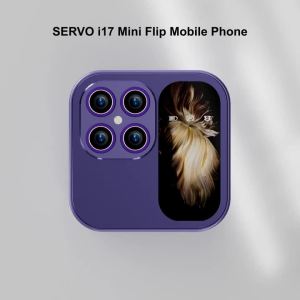 SERVO | SERVO I17 Mini Dual SIM Card Flip Mobile Phone 2G GSM Magic Voice FM Radio Speed Dial Video Player Flashlight Foldable Cellphone