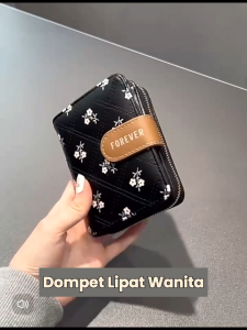 YooWoo Dompet Lipat Wanita / Card Holder / Dompet Kecil Wanita / Dompet Card Holder Kecil Bahan PU Ringkas Dan Serbaguna