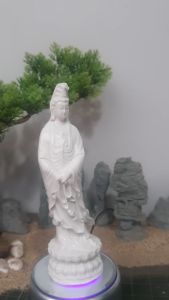 Tượng phật quan âm phật a di đà mini dáng đứng cao 18cm  trang trí nhà cửa cây cảnh bể cá sân vườn để bàn làm việc trên ô tô...