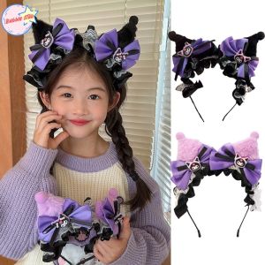 Trẻ em dễ thương Headband thu đông cho bé gái sang trọng Băng Đô Tai Mèo Phụ kiện tóc Lolita Headband