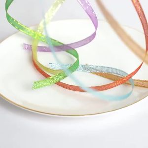25yard/roll Satin Ribbons Glitter Ribbon DIY Bow Craft Decor Wedding Party Decoration Gift Wrapping 6mm 10mm 15mm 20mm 25mm 40mm