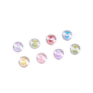 Approx 150pcs Glass Beads Colorful UFO Shape Loose Spacer Beads For DIY Jewelry Making Necklace Bracelet Craft Accessories