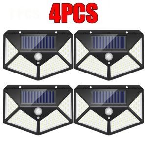 New Upgrade Solar Street Light 12/8/6/4/2/1Pcs Outdoor Solar Wall Lamp PIR Motion Sensor Powered Sunlight for Garden Courtyard