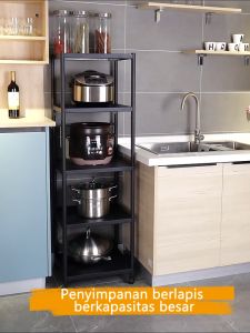 Sunfay Home Rak Dapur Multi-Lapisan,Rak Perabotan Dapur Lemari Piring