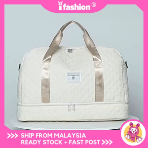 iFASHION 2295 Dry Wet Travel Tote Duffel Gym Sport Bag Organizer with Shoe Compartment Beg Sukan