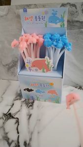 Gel Pen Karakter Lucu Karet 3D Bisa Goyang