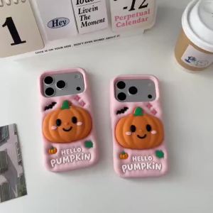 EOENKK | Halloween Pumpkin Phone Case For iPhone 18 17 16 Pro Max 16 Plus 16 17 18 Pro Cute Pumpkin Halloween Holiday Gift Phone Cover