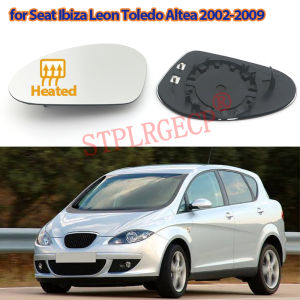 For Seat Ibiza Leon Toledo Altea 2002-2009 Replacement Side Rearview Mirror Heating Glass Heated Mirror Lens with Plate LH RH