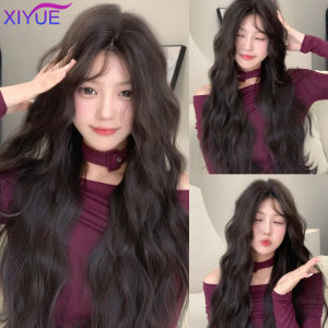 XIYUE Tổng Hợp Ren Phía Trước Tóc Giả Dành Cho Nữ Dài Xoăn Tóc Đen Với Nổ Lolita Cosplay Đầm Nhiệt Độ Cao Sợi