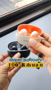 Headset Bluetooth TWS Robot Ultra Bass Stereo LED Display Earbuds Earphone Henset Handset Hengset Blutut Wireless Nova T3