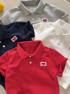 Cute Cartoon Summer New Style Baby Boys Girls Short Sleeve Turn-down Collar T-shirt Childrens Polo Shirt Kids Fashion Top