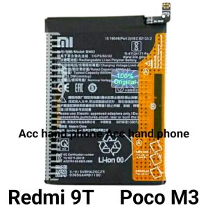 Baterai Xiaomi Redmi 9T  Poco M3   BN62  Original 100