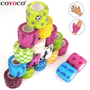 Băng Quấn Đàn Hồi Tự Dính Nhiều Màu Sắc 45m Dùng Cho Hỗ Trợ Đầu Gối Mắt Cá Chân Cổ Tay Ngón Tay Thú Cưng Hình Xăm Chất Liệu Vải Không Dệt