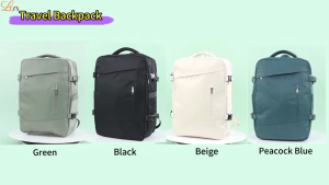 LEXY Tas Ransel Traveling Wanita Tahan Air Berkapasitas Besar Dengan Kompartemen Sepatu Dan Port USB