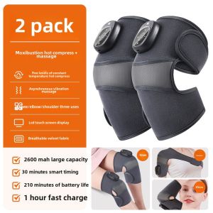 AUX Electric Heating Knee Pads Elderly Warmth Arthritis Relief Herbal Heat Therapy Wrap Leg Joint Care Personal Health Massager