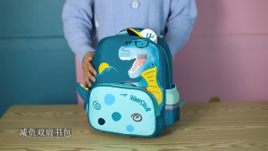 Cartoon Dinosaur & Bunny School Backpack for Kids 3-5 Years - Durable Polyester Kindergarten Bag