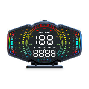 G18 GPS HUD Speedometer Altimeter Slope Meter Head Up Display Car Smart Gauge Compass Driving Time Distance Hazard Alarm Electronic Accessories For All Cars