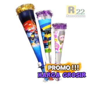 PROMO HARGA GROSIR 100 PCS - Trompet Karakter Lucu - Trompet Plastik - Trompet Ultah - Trompet Tahun Baru - Trompet Murah - Trompet Grosir - Trompet Viral - Promo  Harga Grosir 100 Pcs - Ukuran Kecil