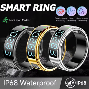 New Wireless Smart Ring 2025 For Men Women LED Display Screen Heart Rate Blood Oxygen Monitor Sports 10ATM Waterproof Smartring