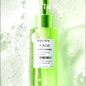 Skintific 3X Acid Acne Gel Cleanser 120ml | Salicylic Acid Deep Pore Cleanser | Oil Control & Anti-Acne Facial Wash | Blackhead & Acne Removal
