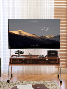 SUMUYUAN | Solid Wood Movable TV Stand Living Room Storage Small Household