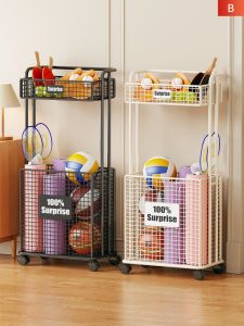 QINQI | Moveable Yoga Mat Storage Rack For Home And Gym Equipment Organization