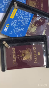 Transparent Flat Pouches Set (SML) Transparent Pouch  Passport Holder Passbook Holder PACCUBE