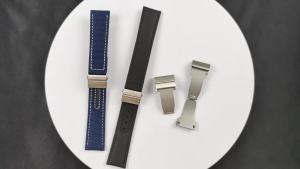 1pcs 20mm 22mm Stainless Steel Folding Double Press Button for Nylon Leather Strap Folding Buckle Metal Watch Clasp Accessories