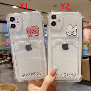 Case Slot Card Bening Motif Cute For Realme C11 2021 - C11 - C2 - C12 - C25 - C21Y - C20 - C35 - C25Y - (Pelindung Belakang Ponsel Pelindung Handphone Case Handphone)