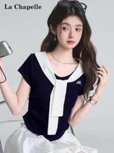 La Chapelle | Sailor Collar Regular Shoulder Short Sleeve T-Shirt