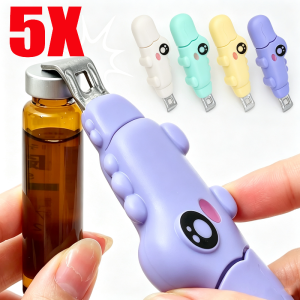 5Pcs 2-in-1 Cartoon Crocodile Bottle Opener / Built-in Box Cutter Unboxing Knife / Magnetic Refrigerator Sticker Beer & Oral Liquid Medicine Vial Cap Remover Portable Pocket Tool