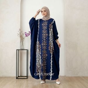 Dunia Kaftan - Candimekar Kaftan Batik Cap Rayon Premium Lengan 7/8 Busui