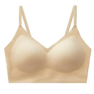 MiiOW | Womens Padded Tank Top Seamless Undergarment Summer Ice Silk U-Neck Backless One-Piece Bra