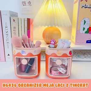 Zaman Now - Organizer Meja dengan Laci 2 Tingkat / Rak Serbaguna untuk Alat Tulis