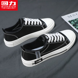 Warrior | Black Breathable Slip-on Canvas Sneakers