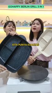 Panci Grill Anti Lengket: Mengenal Fry Pan 3 Sekat Berlin Brunch Grill