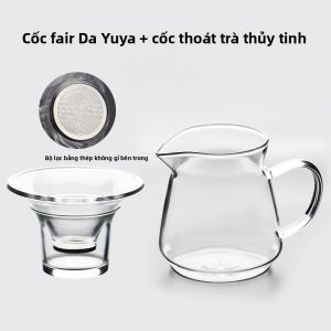 Bộ Ấm Trà Thủy Tinh Dày Chịu Nhiệt Trong Suốt Bộ Phụ Kiện Pha Trà Bộ Ấm Trà Đạo Cụ Đựng Trà Bộ Ấm Trà Đại Dương Bộ Ấm Trà Công Bằng