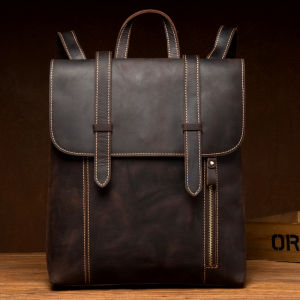 Mantime | Retro Handmade Crazy Horse Leather Backpack